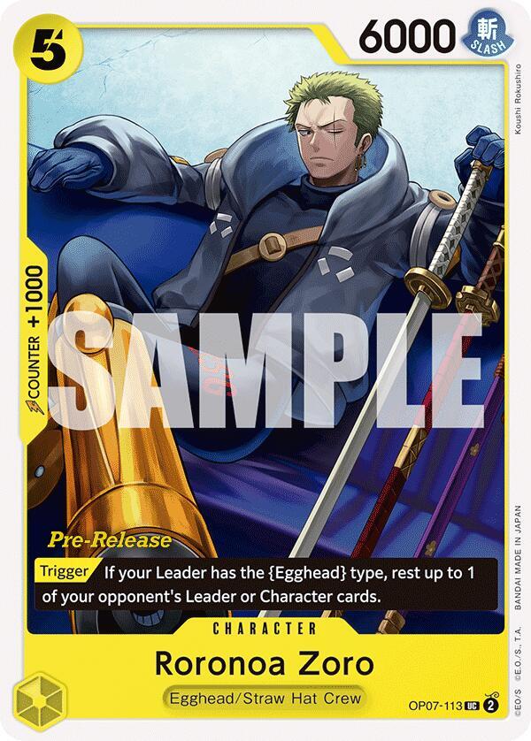 Roronoa Zoro OP07-113 (500 Years in the Future Pre-Release Cards)  | Good Games North