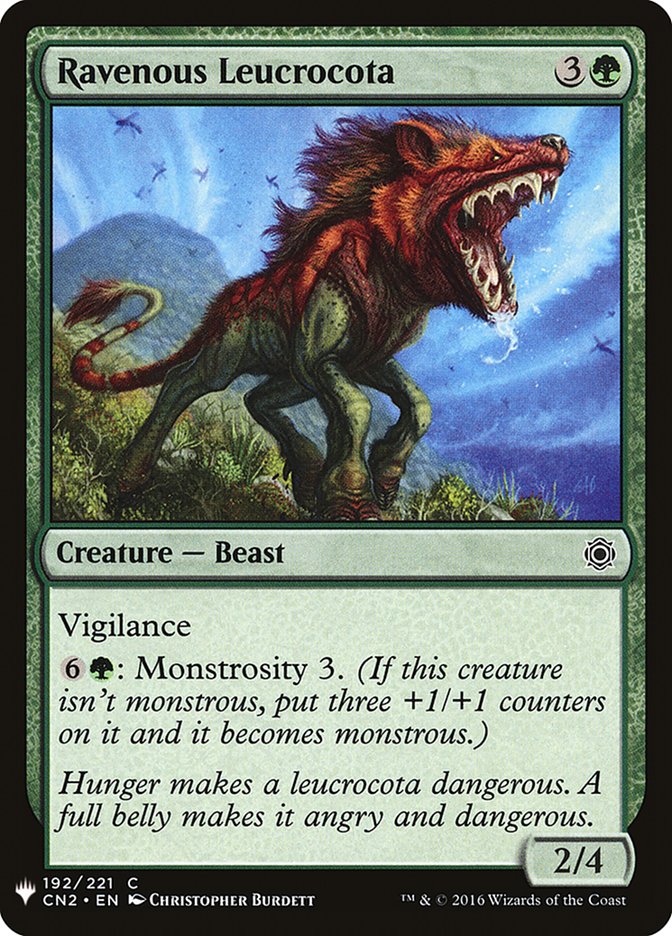 Ravenous Leucrocota [Mystery Booster] | Good Games North