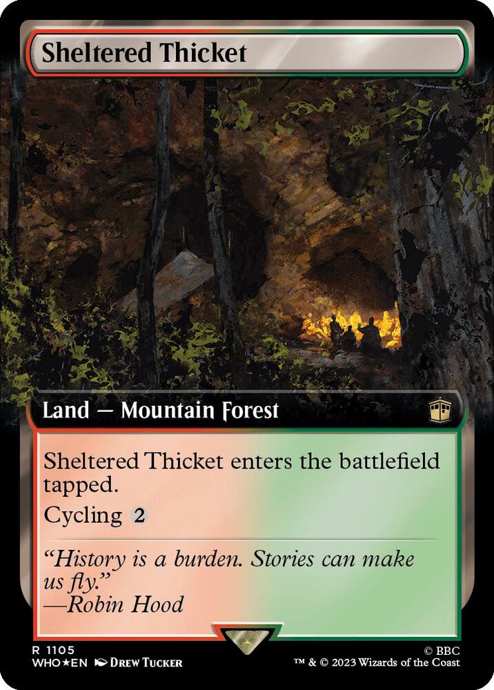 Sheltered Thicket Extended Art Surge Foil (Universes Beyond: Doctor Who)  - Foil | Good Games North