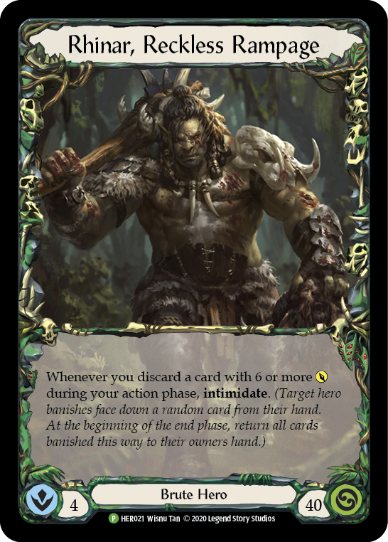 Rhinar, Reckless Rampage [HER021] (Promo)  1st Edition Rainbow Foil | Good Games North