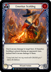 Emeritus Scolding (Red) [EVR125] (Everfest)  1st Edition Rainbow Foil | Good Games North