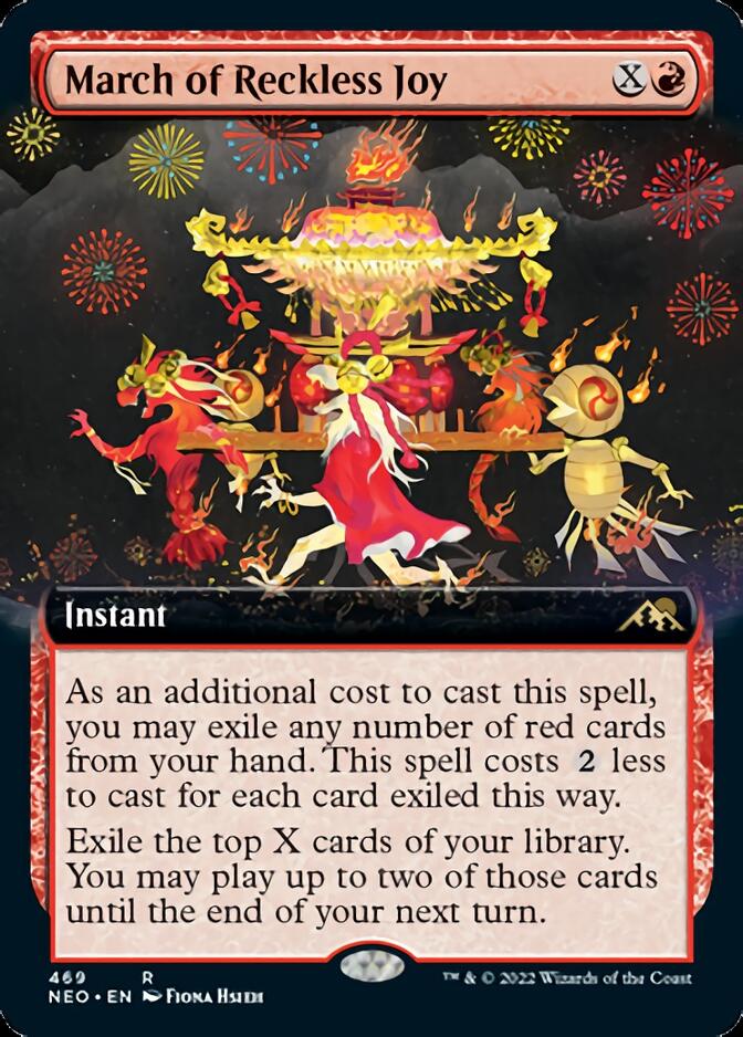March of Reckless Joy (Extended Art) [Kamigawa: Neon Dynasty] | Good Games North