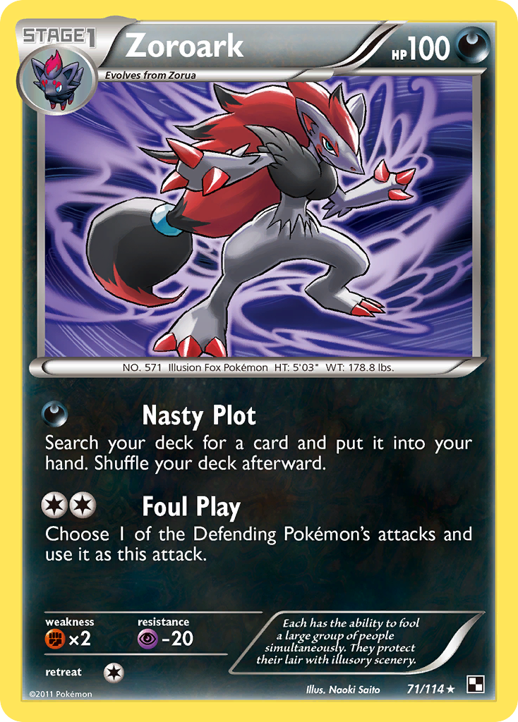 Zoroark (71/114) (Theme Deck Exclusive) [Black & White: Base Set] | Good Games North