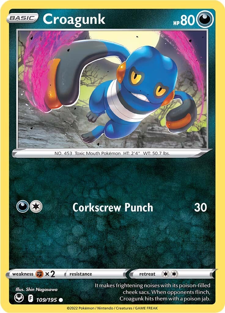 Croagunk (109/195) [Sword & Shield: Silver Tempest] | Good Games North