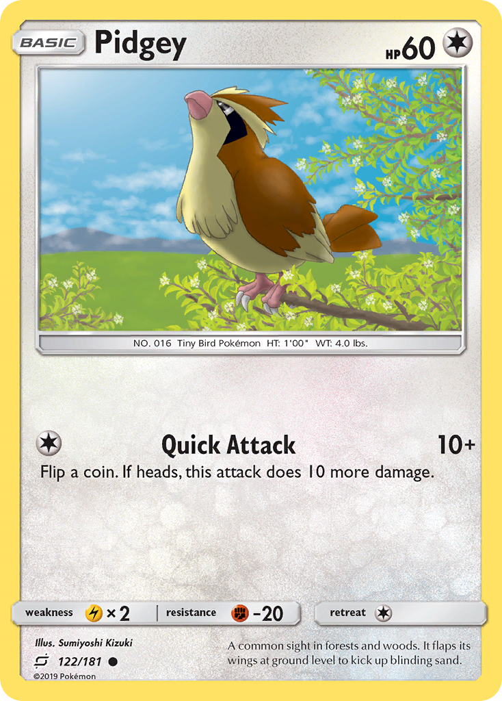 Pidgey (122/181) [Sun & Moon: Team Up] | Good Games North