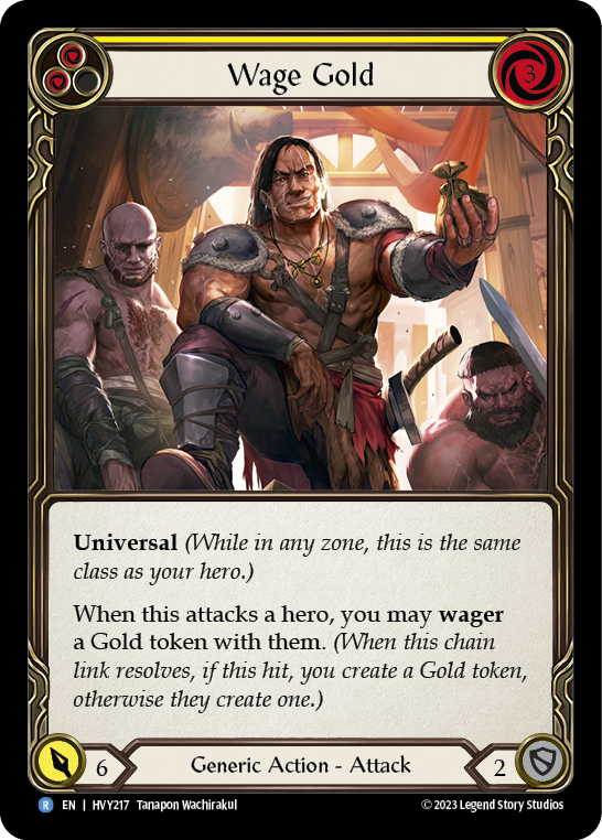 Wage Gold (Yellow) [HVY217] (Heavy Hitters)  Rainbow Foil | Good Games North