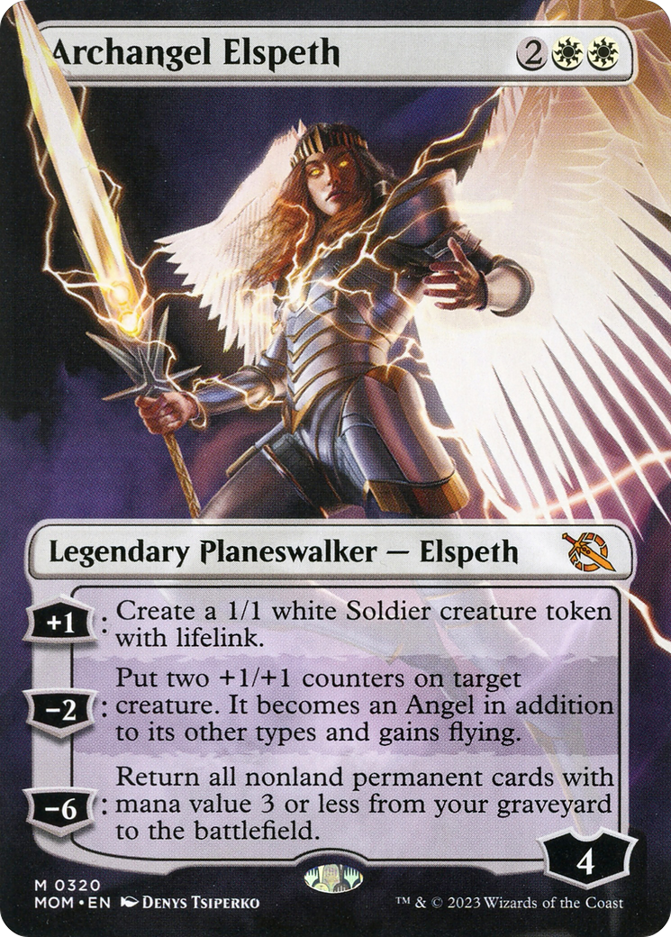 Archangel Elspeth (Borderless Alternate Art) [March of the Machine] | Good Games North