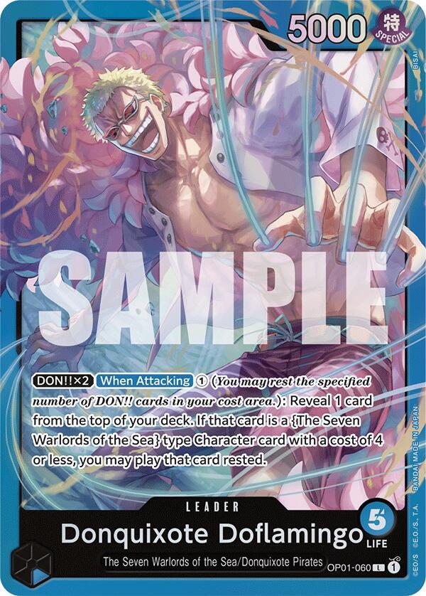 Donquixote Doflamingo OP01-060 (Starter Deck 17: BLUE Donquixote Doflamingo)  - Foil | Good Games North