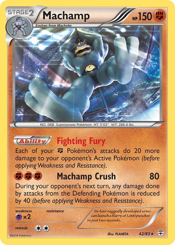 Machamp (42/83) (Theme Deck Exclusive) [XY: Furious Fists] | Good Games North
