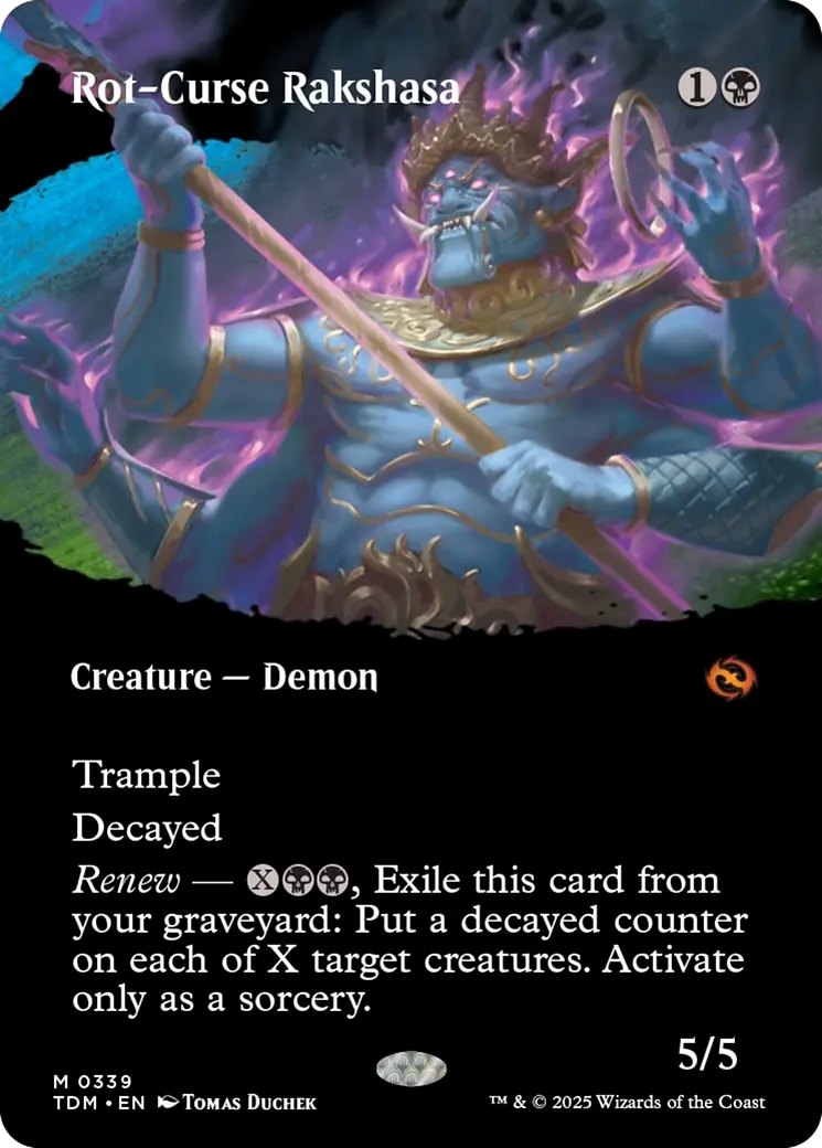 Rot-Curse Rakshasa (Borderless) [Tarkir: Dragonstorm] | Good Games North