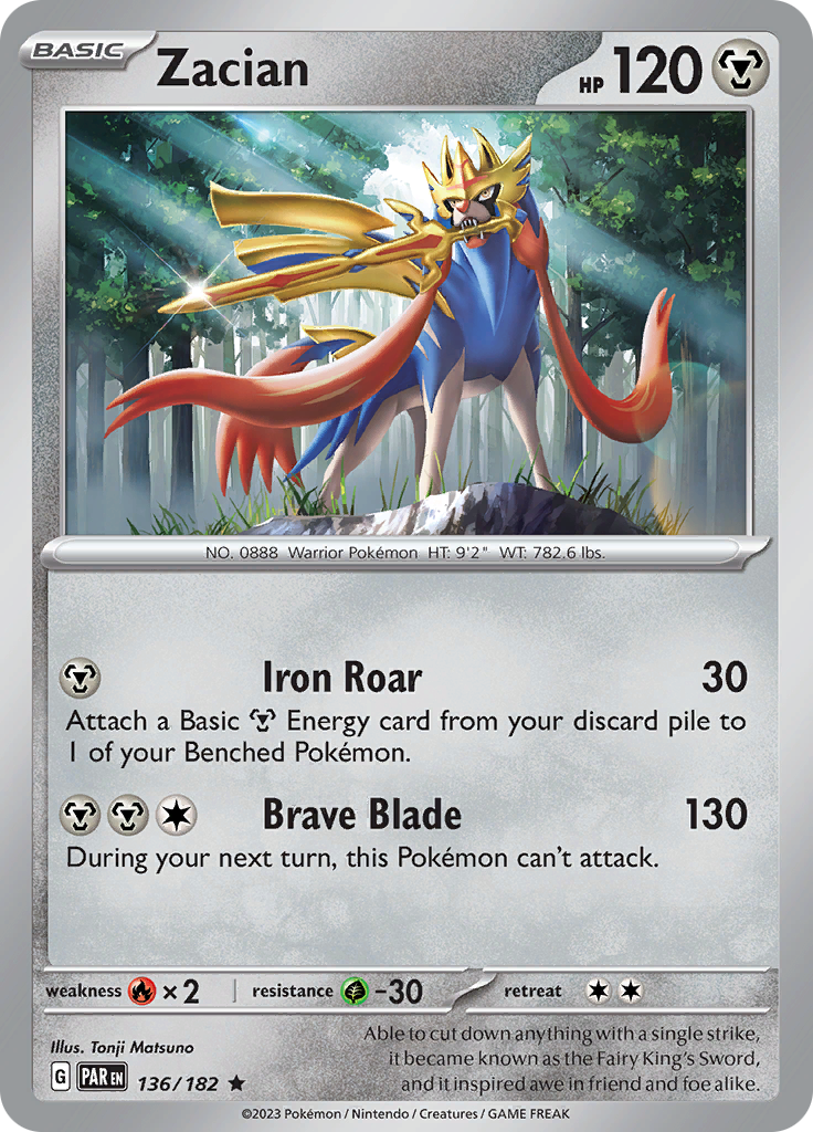 Zacian (136/182) [Scarlet & Violet: Paradox Rift] | Good Games North