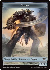 Golem (0012) // Golem (0014) Double-Sided Token [Edge of Eternities Commander Tokens] | Good Games North