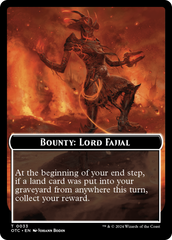 Bounty: Lord Fajjal // Bounty Rules Double-Sided Token [Outlaws of Thunder Junction Commander Tokens] | Good Games North
