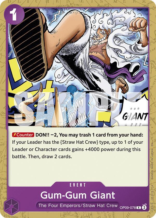 Gum-Gum Giant (Reprint) OP09-078 (Starter Deck 26: PURPLE/BLACK Monkey.D.Luffy)  | Good Games North