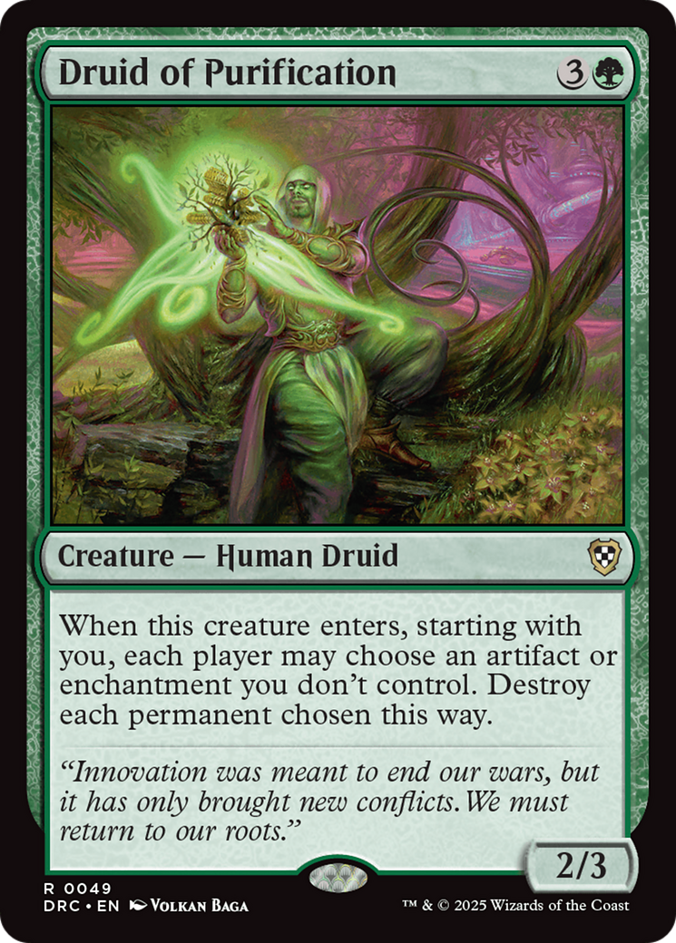 Druid of Purification [Aetherdrift Commander] | Good Games North