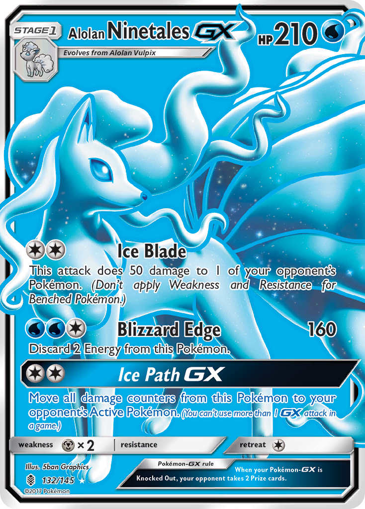 Alolan Ninetales GX (132/145) [Sun & Moon: Guardians Rising] | Good Games North