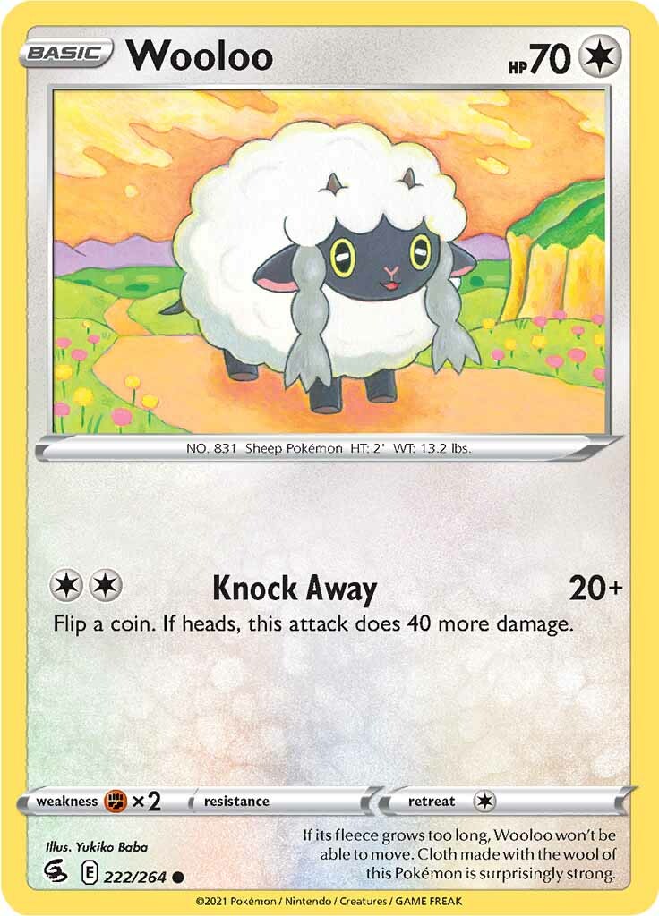 Wooloo (222/264) [Sword & Shield: Fusion Strike] | Good Games North