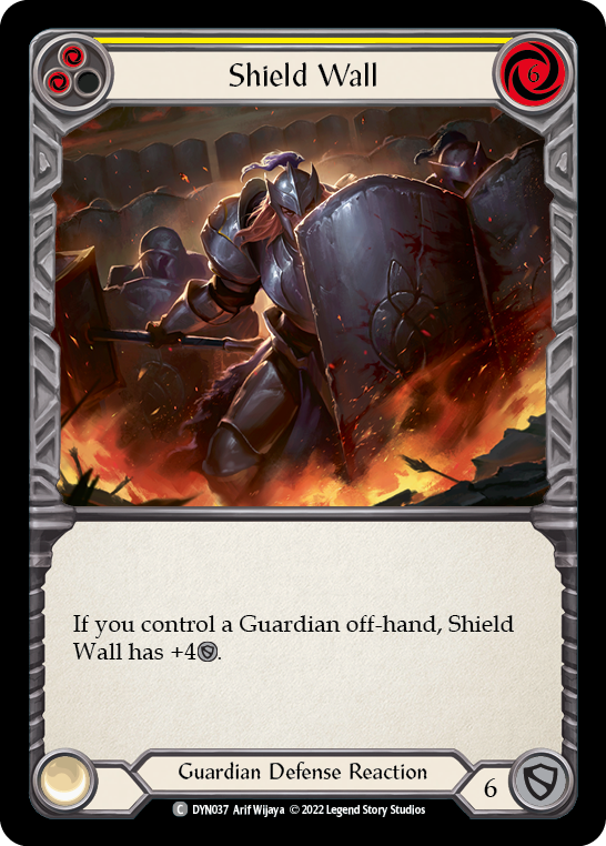Shield Wall (Yellow) [DYN037] (Dynasty)  Rainbow Foil | Good Games North