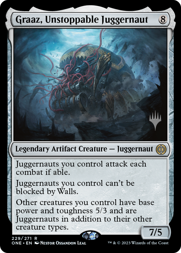 Graaz, Unstoppable Juggernaut (Promo Pack) [Phyrexia: All Will Be One Promos] | Good Games North