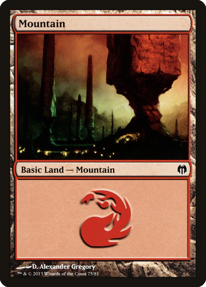 Mountain (75) [Duel Decks: Heroes vs. Monsters] | Good Games North