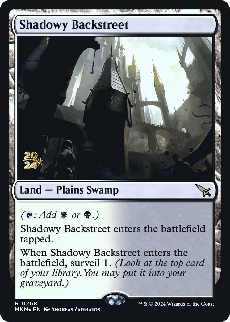 Shadowy Backstreet [Murders at Karlov Manor Prerelease Promos] | Good Games North