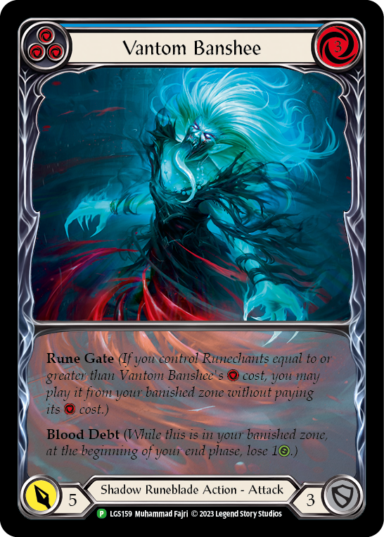 Vantom Banshee (Blue) (Extended Art) [LGS159] (Promo)  Rainbow Foil | Good Games North