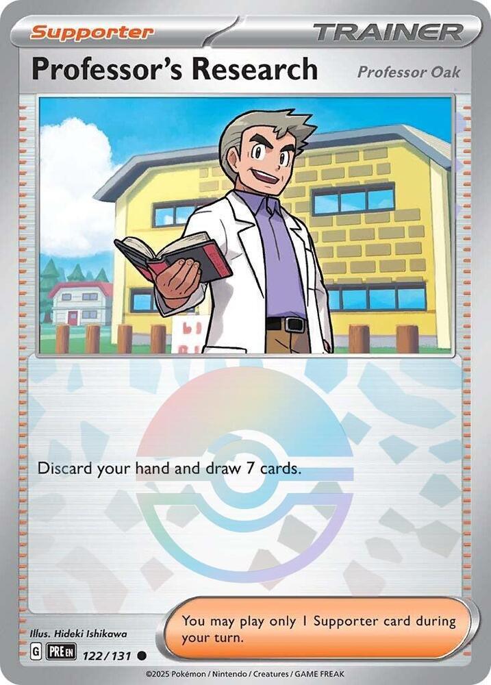 Professor's Research (122/131) [Professor Oak] (Poke Ball Pattern) [Scarlet & Violet: Prismatic Evolutions] | Good Games North