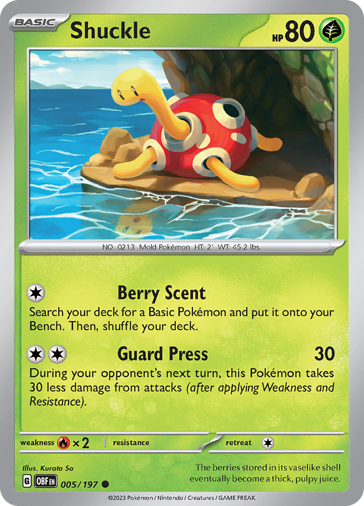 Shuckle (005/197) [Scarlet & Violet: Obsidian Flames] | Good Games North