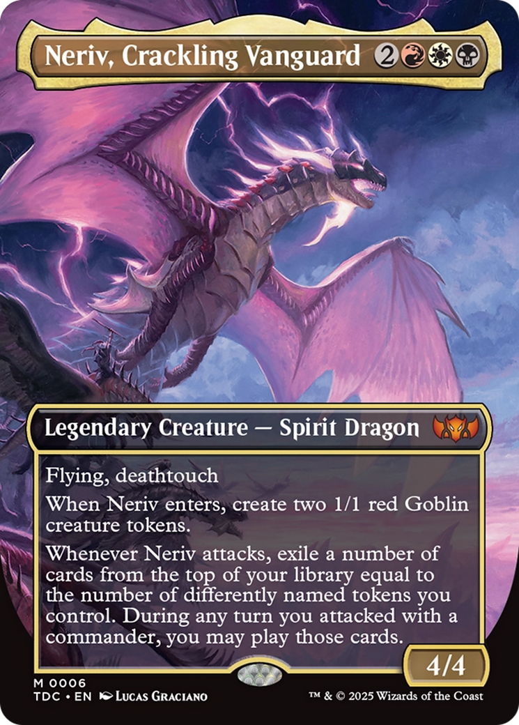 Neriv, Crackling Vanguard (Borderless) [Tarkir: Dragonstorm Commander] | Good Games North
