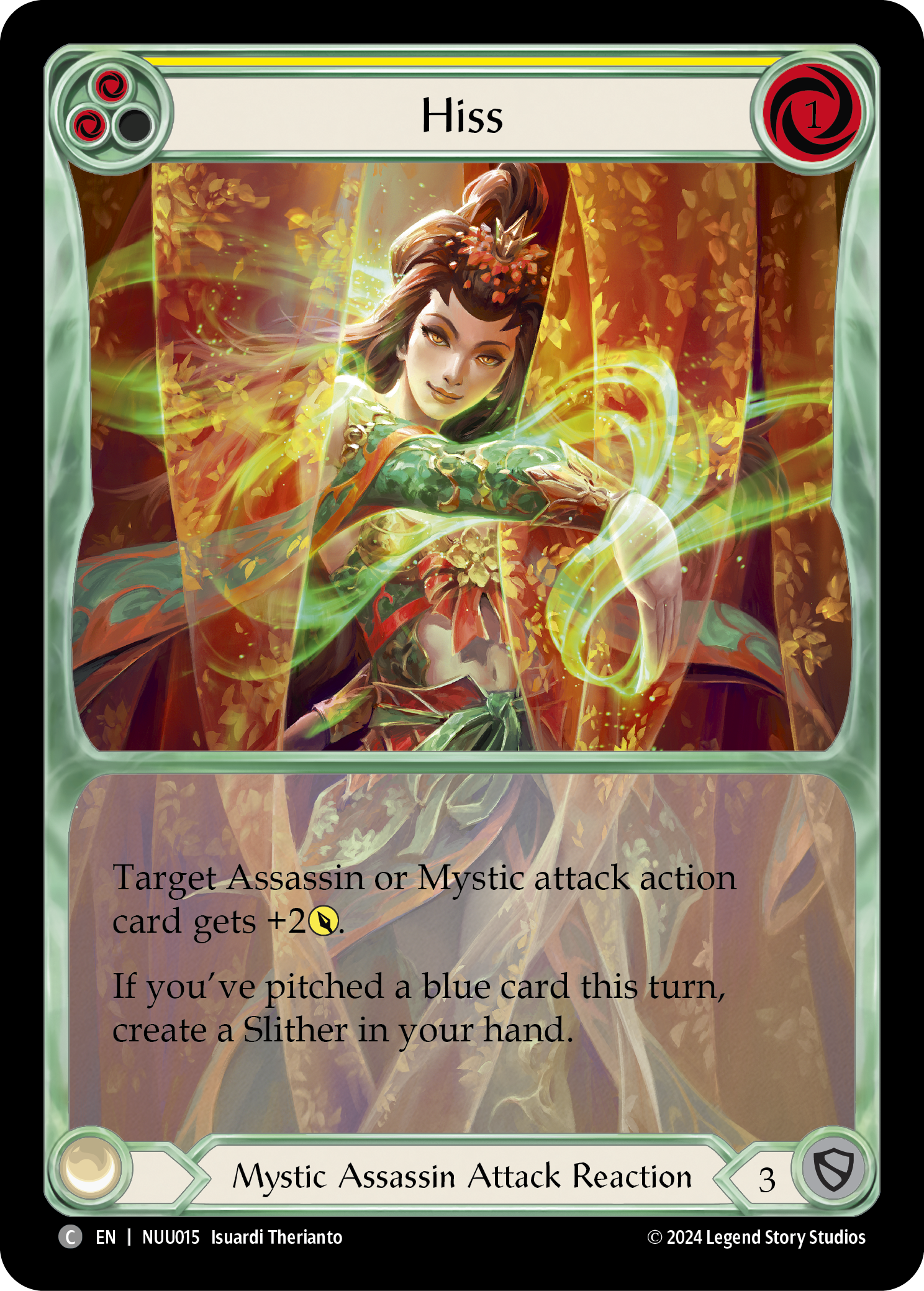 Hiss (Yellow) [NUU015] (Part the Mistveil Nuu Blitz Deck) | Good Games North