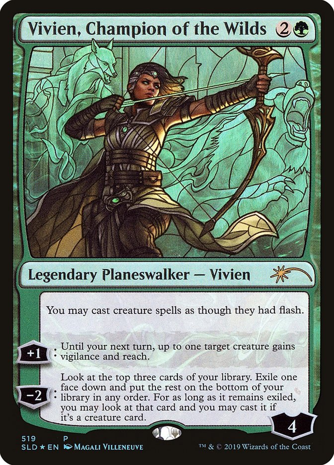 Vivien, Champion of the Wilds (Stained Glass) [Secret Lair Drop Promos] | Good Games North