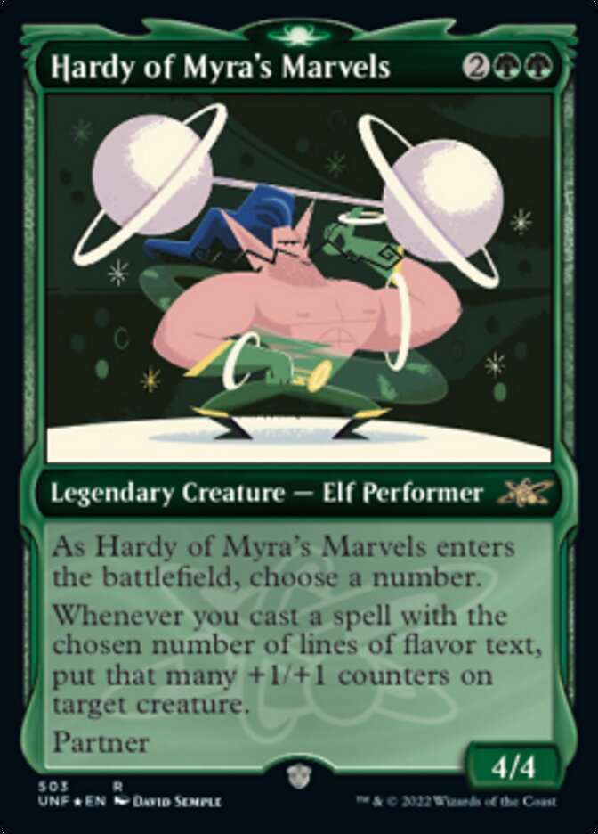 Hardy of Myra's Marvels (Showcase) (Galaxy Foil) [Unfinity] | Good Games North