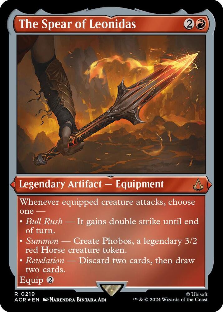 The Spear of Leonidas Foil Etched (Universes Beyond: Assassin's Creed)  - Foil | Good Games North