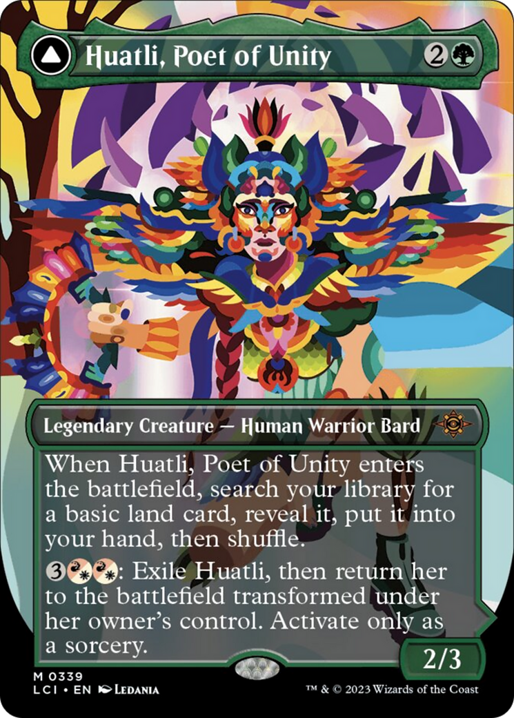 Huatli, Poet of Unity // Roar of the Fifth People (Borderless) [The Lost Caverns of Ixalan] | Good Games North