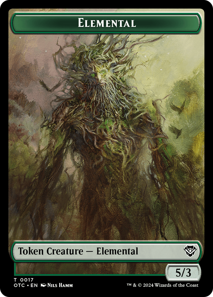 Insect // Elemental (0017) Double-Sided Token [Outlaws of Thunder Junction Commander Tokens] | Good Games North
