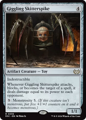 Giggling Skitterspike (Extended Art) [Duskmourn: House of Horror Commander] | Good Games North