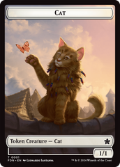 Cat (0001) // Cat (0002) Doubled-Sided Token [Foundations Tokens] | Good Games North