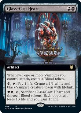 Glass Cast Heart Extended Art 56/38 (Commander: Innistrad: Crimson Vow)  | Good Games North