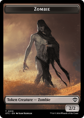 Zombie // Ox Warrior Double-Sided Token [Outlaws of Thunder Junction Commander Tokens] | Good Games North