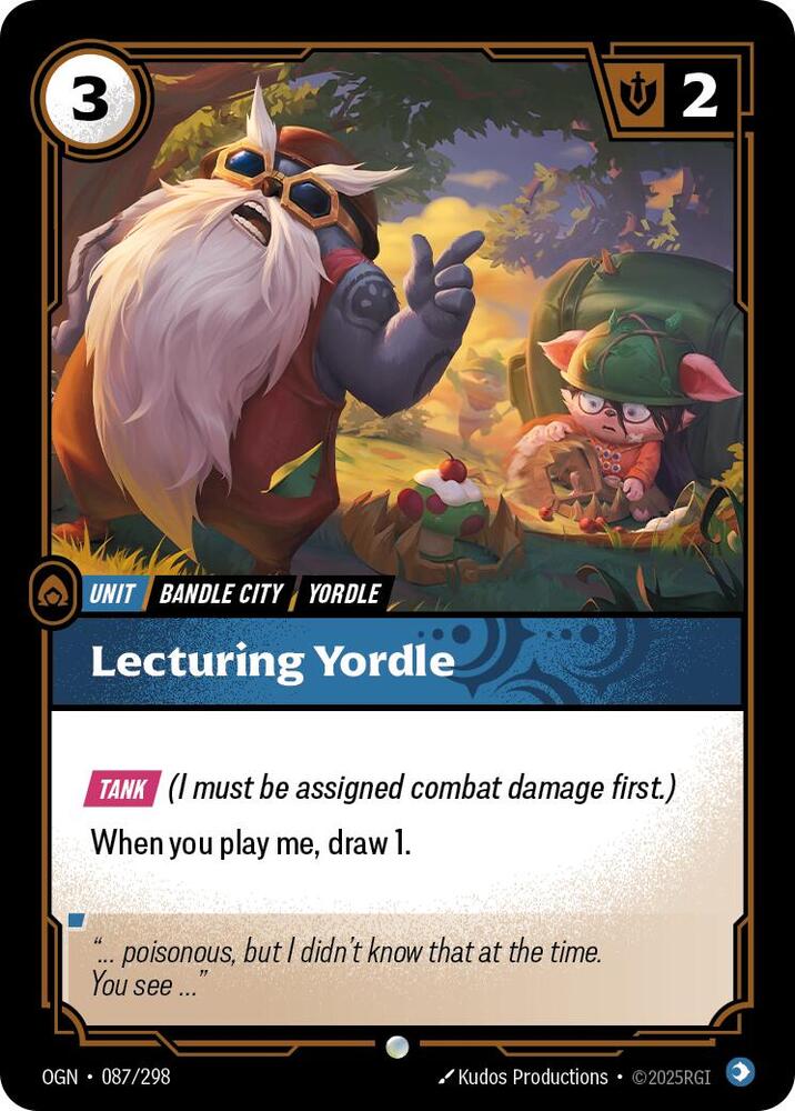 Lecturing Yordle (Origins)  - Foil | Good Games North
