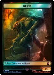 Alien Rhino // Beast Double-Sided Token (Surge Foil) [Doctor Who Tokens] | Good Games North