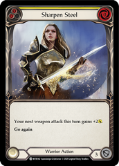 Sharpen Steel (Yellow) [U-WTR142] (Welcome to Rathe Unlimited)  Unlimited Rainbow Foil | Good Games North