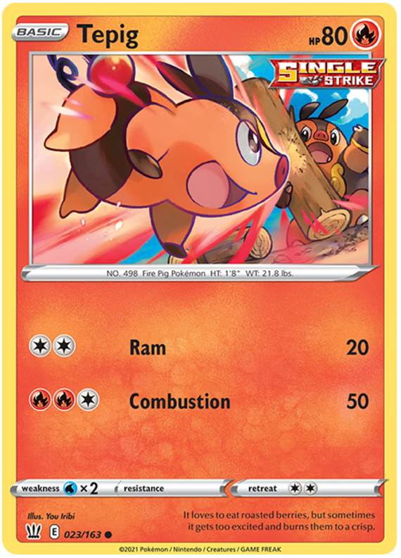 Tepig (023/163) [Sword & Shield: Battle Styles] | Good Games North