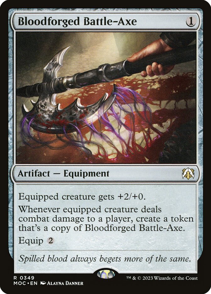 Bloodforged Battle-Axe 349/444 (Commander: March of the Machine)  | Good Games North