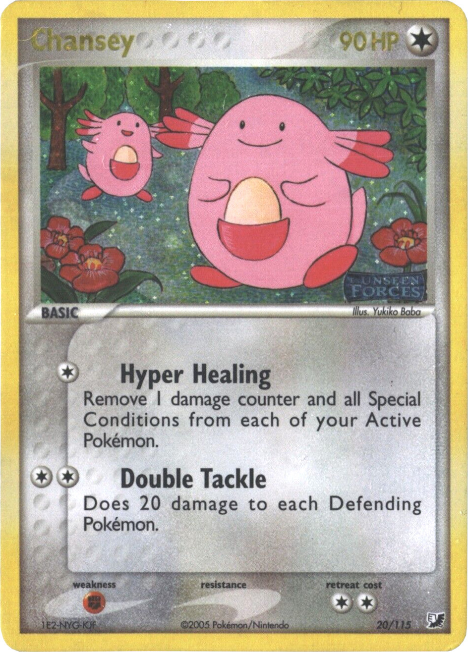 Chansey (20/115) (Stamped) [EX: Unseen Forces] | Good Games North
