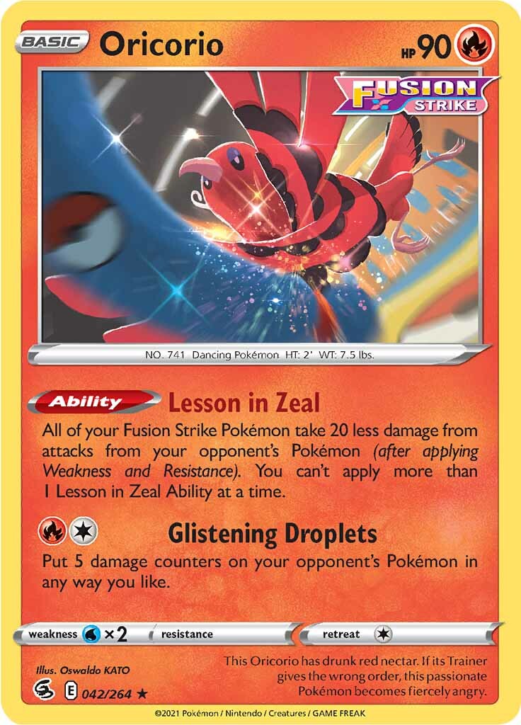 Oricorio (042/264) [Sword & Shield: Fusion Strike] | Good Games North