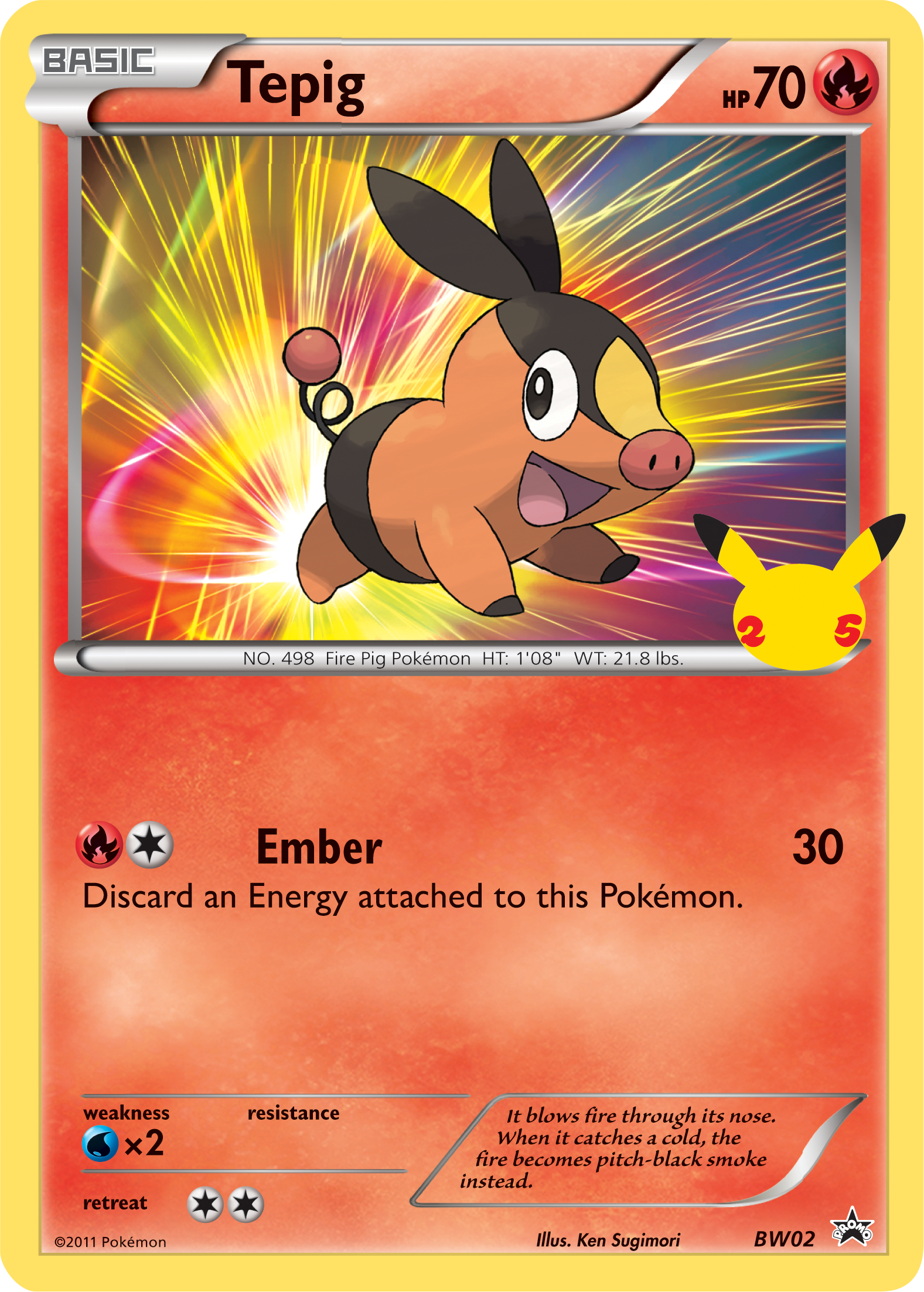 Tepig (BW02) (Jumbo Card) [First Partner Pack] | Good Games North