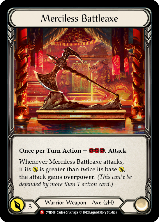 Merciless Battleaxe [DYN068] (Dynasty)  Rainbow Foil | Good Games North