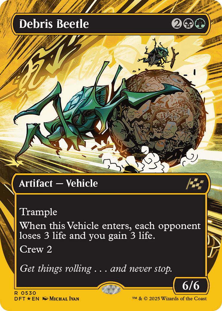 Debris Beetle (Borderless) (First-Place Foil) [Aetherdrift] | Good Games North