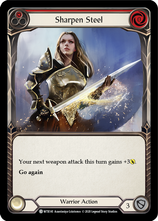 Sharpen Steel (Red) [U-WTR141] (Welcome to Rathe Unlimited)  Unlimited Rainbow Foil | Good Games North